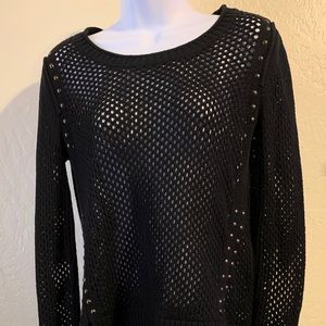 Black sweater with silver studs